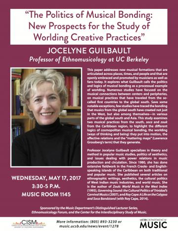 poster of jocelyne guilbault's talk